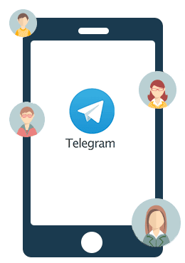 Сматрфон с логотипом Телеграмм