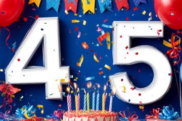 Воздушные шары 45 лет