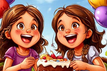 две сестры девушки с тортом и воздушными шарами