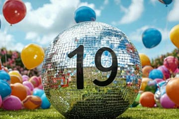 большой шар с цифрой 19