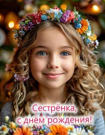 девочка с букетом цветов и венок на голове