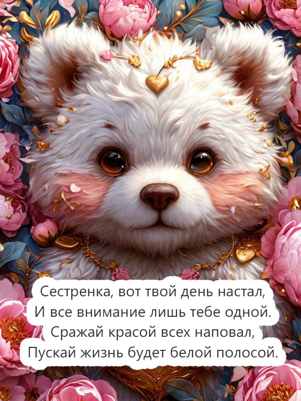 Медвежонок милый и текст стихотворения сестры