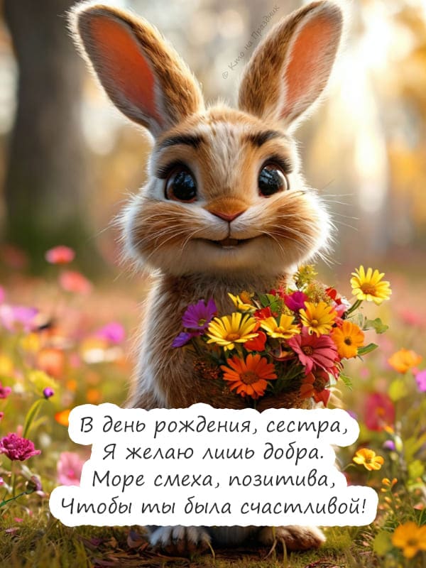 Зайка с цветами на полянке текст стихотворения