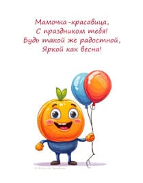 нарисованный персонаж апельсин