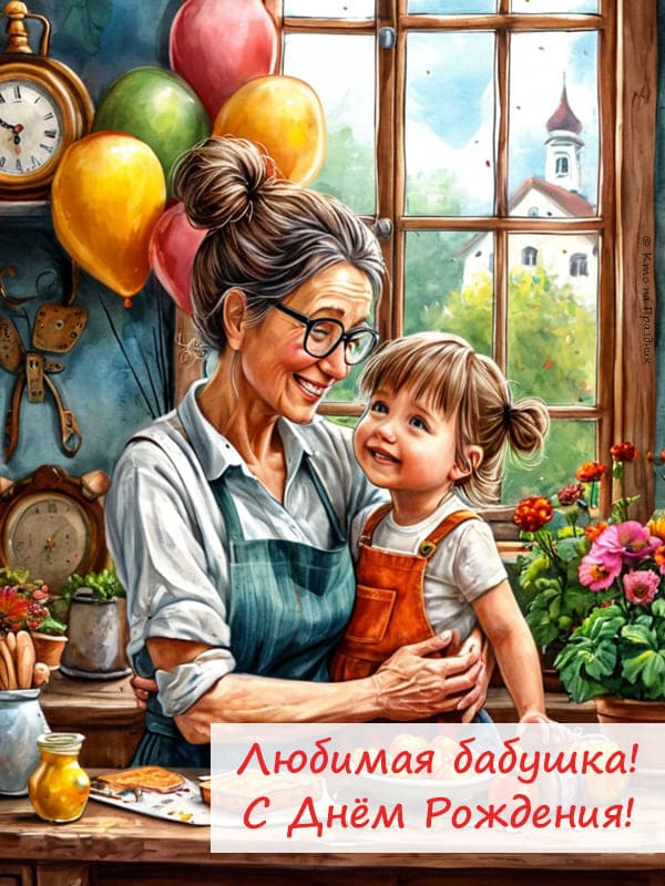 Бабушка и внучка на кухне иллюстрация