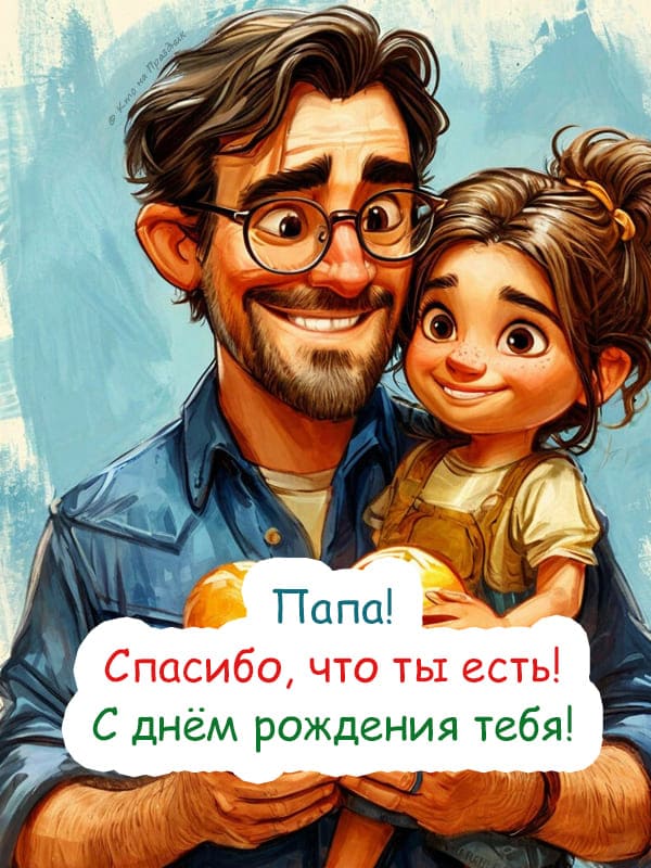 Дочка с папой иллюстрация