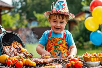 сын на природе