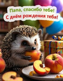 ёжик с фруктами