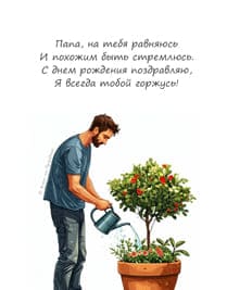 папа и цветок картинка