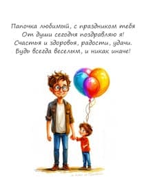 папа и сын стих