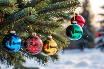 ель с шарами