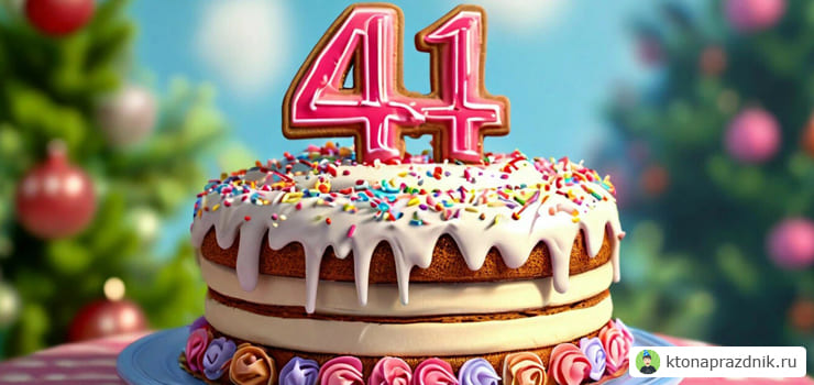 Торт 41 лет год