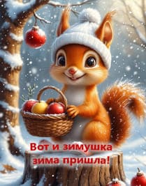 белка зимой