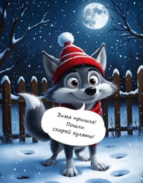 волк в шапке