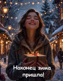 девушка снег