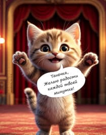 кот весельчак на сцене
