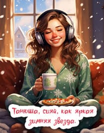 девушка в наушниках