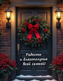 венок на двери