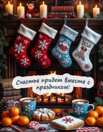 носки у камина