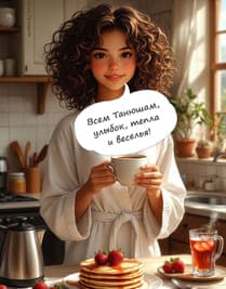 девушка и завтрак