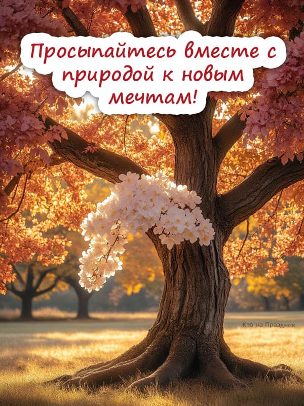 Большое дерево расцветает в начале лета