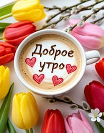 Кофе и тюльпаны