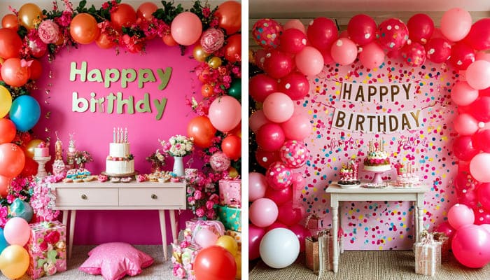 Красивый пример фотозоны на праздник для фотографий