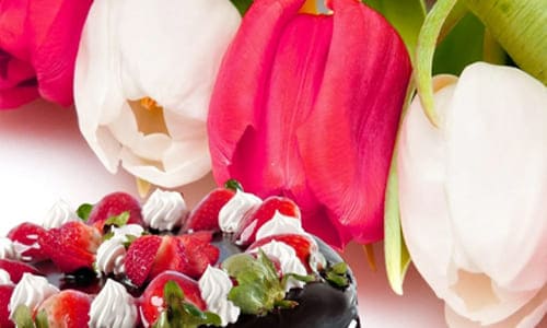 Фото торт и цветы для поздравление тёти с днём рождения в стихах