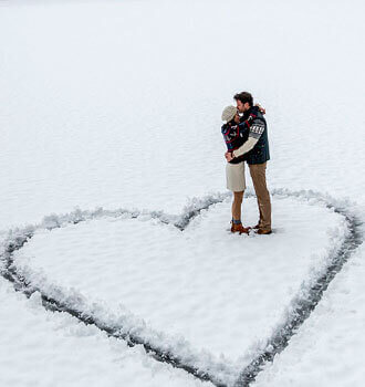  Идеи фото зимней фотосессии влюблённая пара 