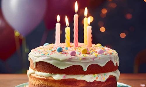 Торт со свечками на день рождения дочки обложка для стихотврения