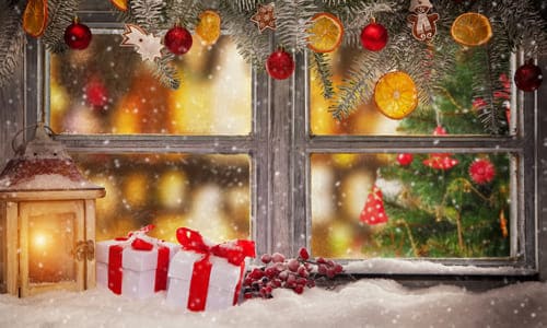Новогоднее окно с подарками стихи на новый год