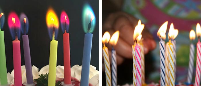 пример атрибутика на день рождения свечи на тортик